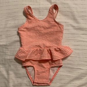 VGUC Pink Gingham Swimsuit 2T